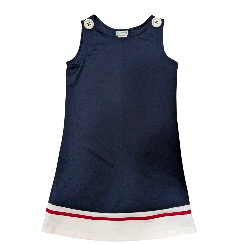 Vintage Rare Editions Girls Sz Large Navy Sailors Dress